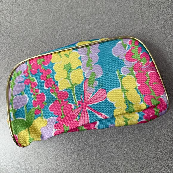 Lilly Pullitzer Estee Lauder Makeup Bag Zip Pouch Colorful Travel Floral Small - Picture 6 of 9